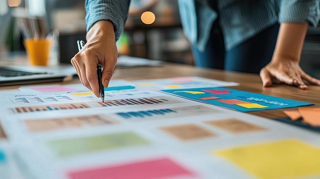 Businessplanung mit Charts, Datenanalysen und Konzeptentwicklung